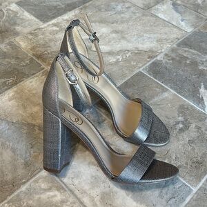 Sam Edelman Silver Yaro Heel Sandals 8.5